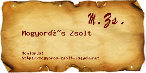 Mogyorós Zsolt névjegykártya